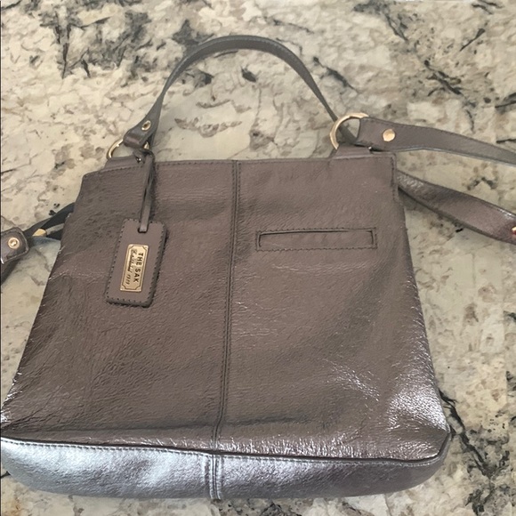 The Sak Platinum Leather Crossbody Bag Purse - Picture 6 of 8